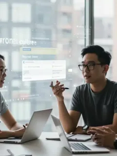 Diverse individuals discussing online discourse and cancel culture evolution