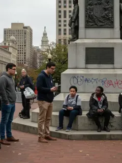 Public debate around a contested historical monument in 2026, symbolizing shifts in historical representation.