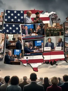 Fragmented American flag symbolizing cultural identity debate