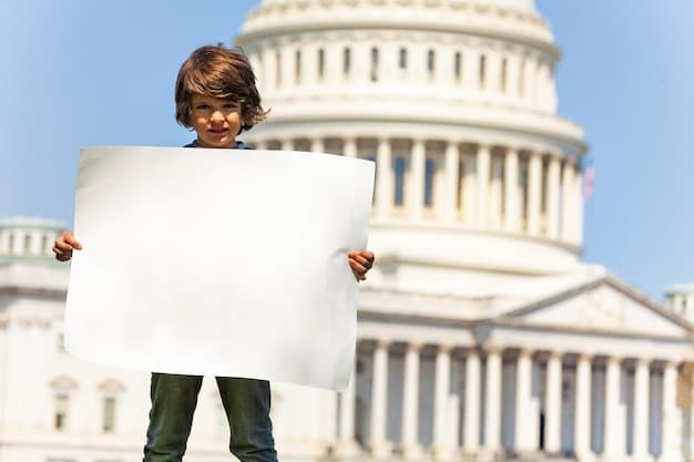 A diverse group of people protesting with signs and banners related to vaccine mandates, with the US Capitol Building visible in the background.