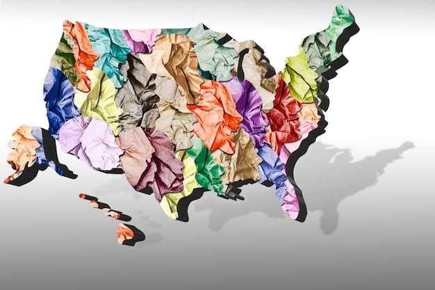 A map of a US state, heavily distorted by gerrymandering, illustrating the complex and often unfair shapes of voting districts.