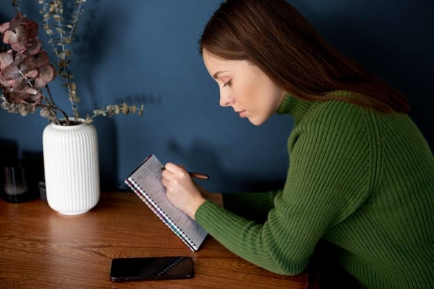 A person sitting at a desk, thoughtfully writing on a notepad. The notepad is filled with bullet points and key phrases related to social justice issues. The background is blurred, but it suggests a productive and organized workspace, with a lamp providing warm light.