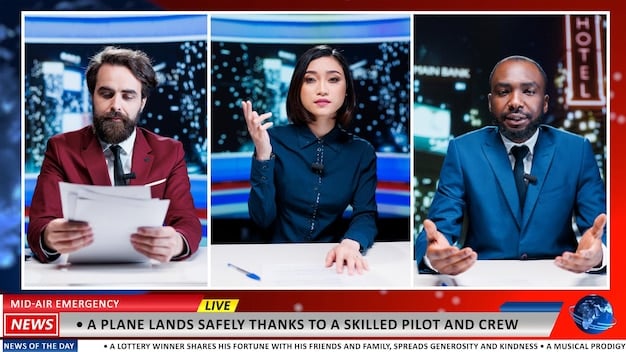 A split-screen image showing a blurred, distorted news article on one side and a clear, fact-checked report on the other. The blurred side is filled with vibrant, attention-grabbing colors, while the clear side features a calm, professional layout. The text overlaid reads 