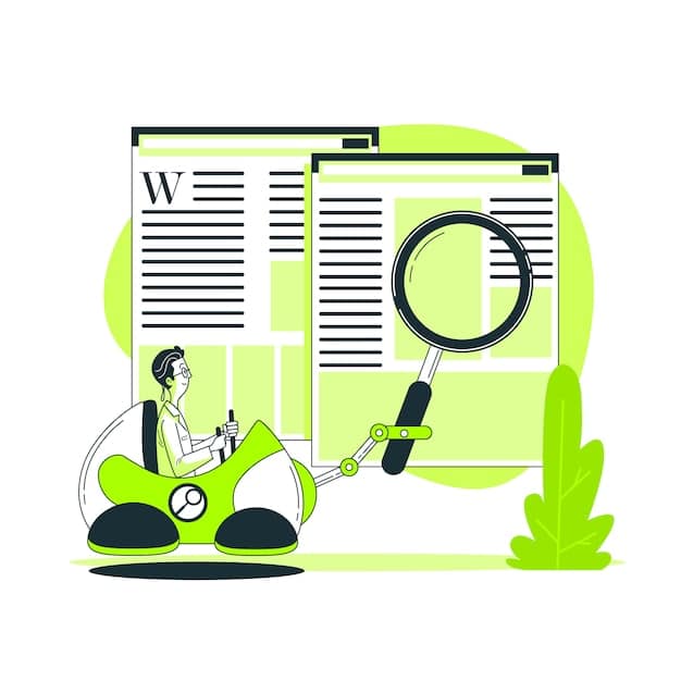 A graphic showing a magnifying glass hovering over a news article. The article is riddled with errors and inconsistencies, highlighted with red circles and question marks. Surrounding the article are symbols of various fact-checking organizations and resources.