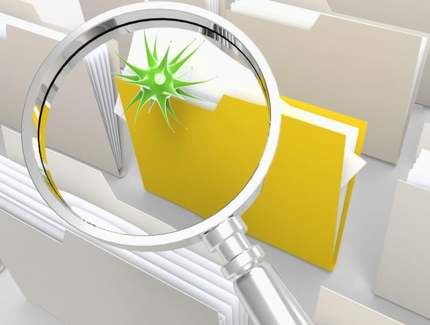 A stylized image of a magnifying glass over a government document. The document has visible text representing data, budgets, and lobbying activity. The magnifying glass is bright and clear, symbolizing increased scrutiny.