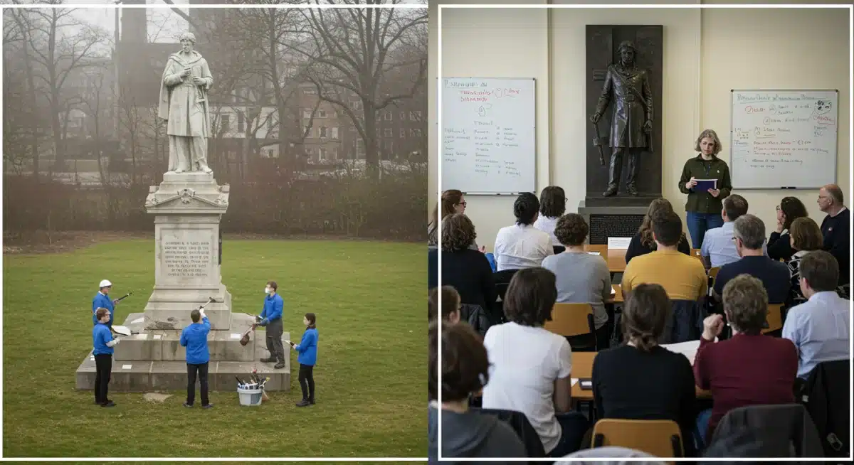 Contrasting views on monument preservation and re-evaluation in 2026.