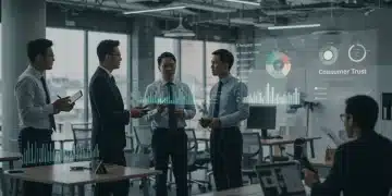 Professionals analyzing CSR data for increased consumer trust in 2026.