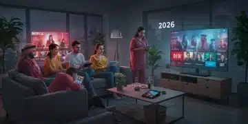 Diverse audience consuming streaming content across multiple devices in 2026, symbolizing global reach and cultural impact.