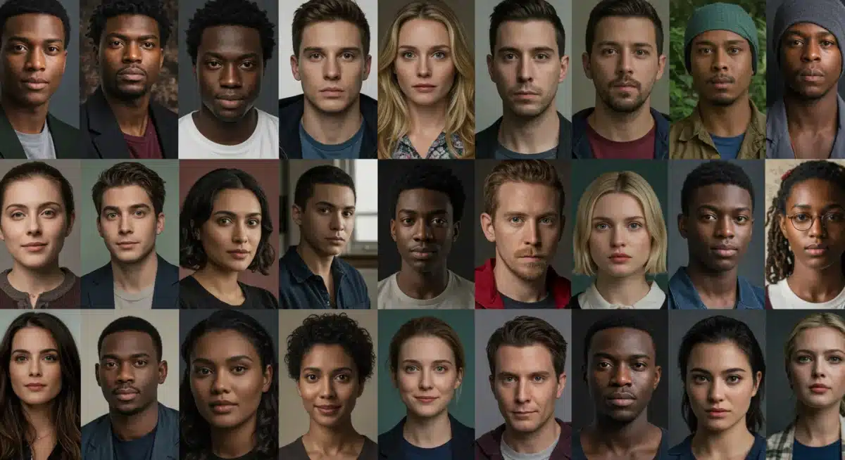 Mosaic of diverse characters from streaming shows, symbolizing enhanced cultural representation and narrative evolution.