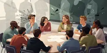 Students discussing controversial historical figures in public school curricula