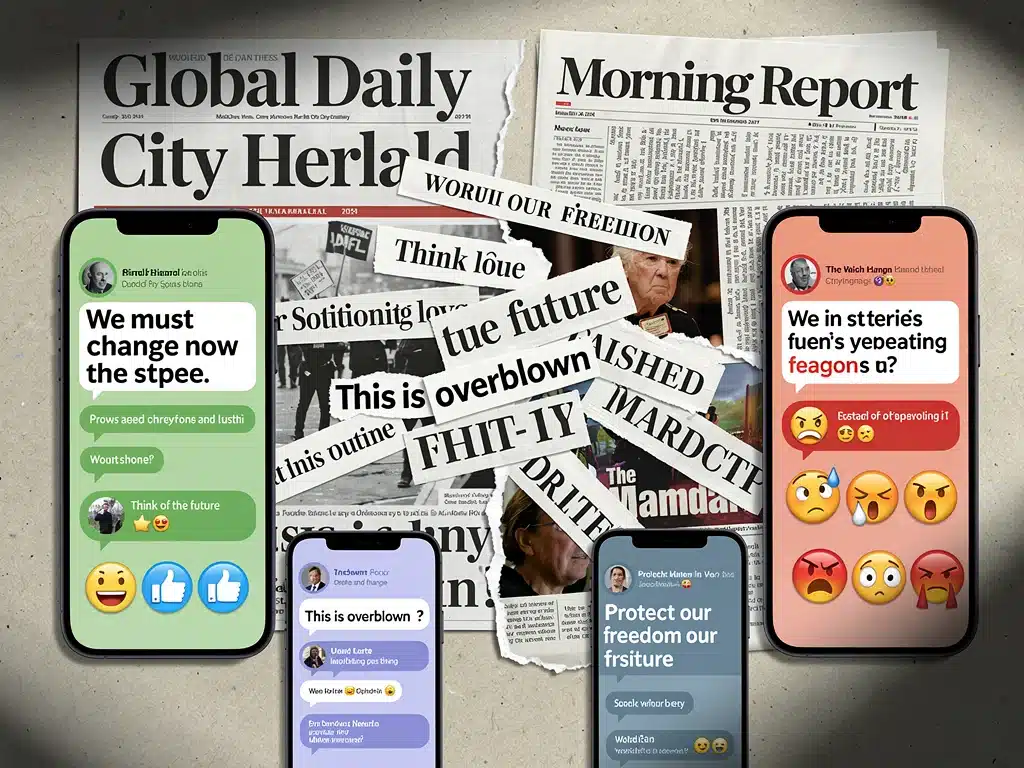 News headlines and social media debates on contemporary social issues